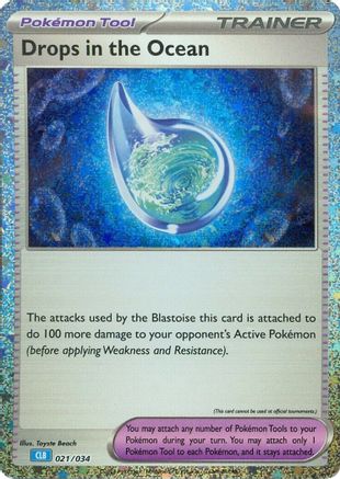 drops in the ocean pokemon card 025/032 CLK Game Classic Japanese Holo Drops In The Ocean 021/034