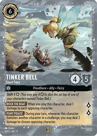 Tinker Bell - Giant Fairy (11/P3) - Disney Lorcana Promo Cards Holofoil -  Game Nerdz
