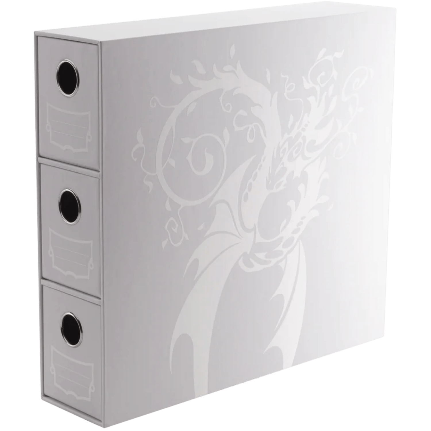 Dragon Shield: Fortress - 3-Card Drawers Vertical - White - Game Nerdz