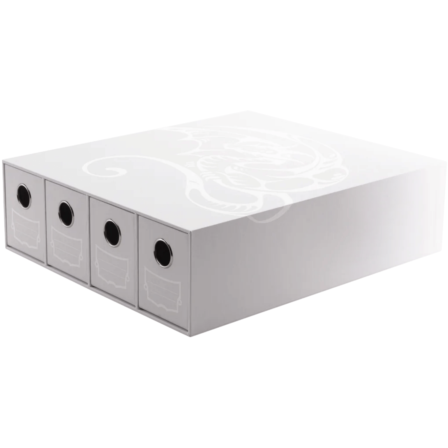 Dragon Shield: Fortress - 4-Card Drawers Horizontal - White - Game