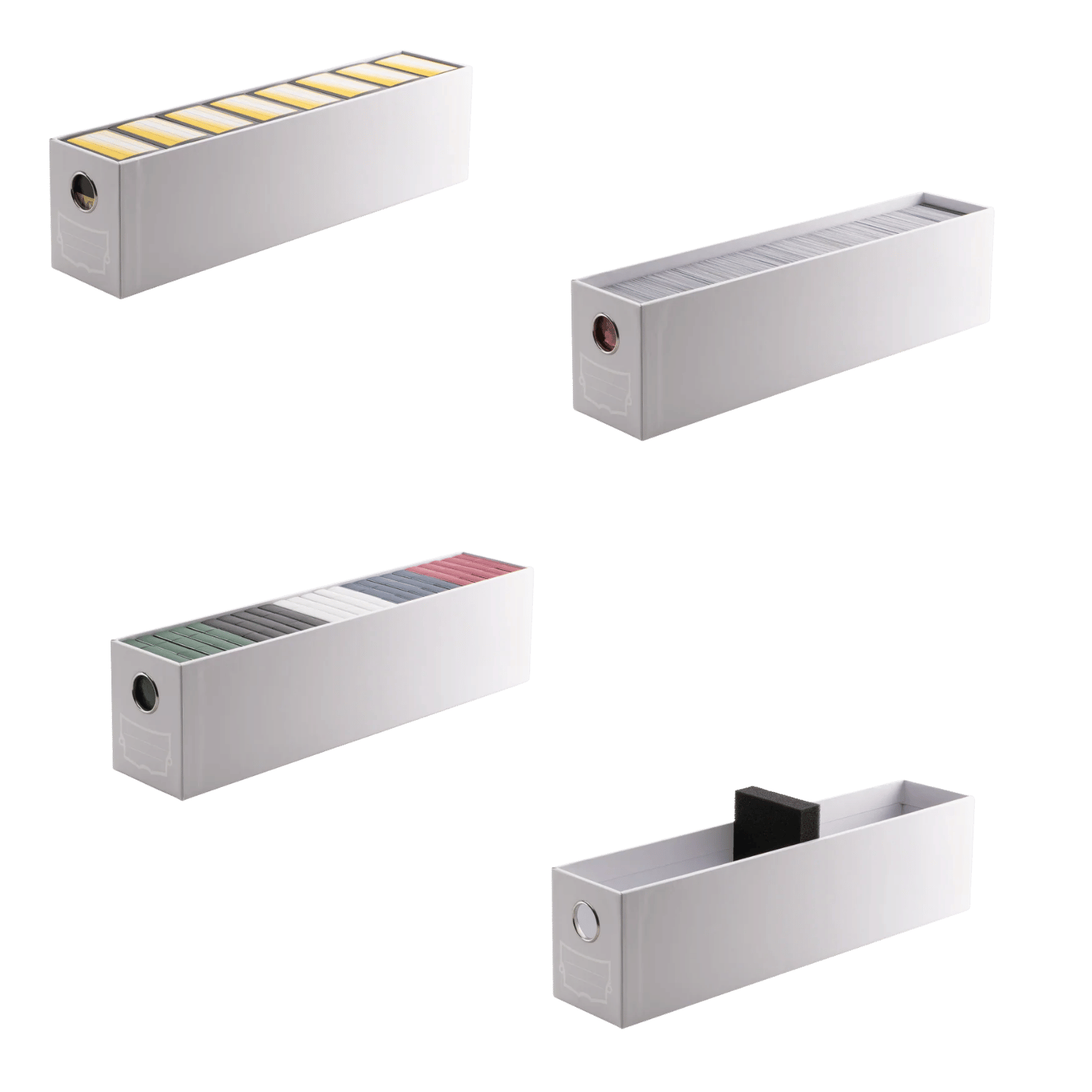 Dragon Shield: Fortress - 4-Card Drawers Horizontal - White - Game