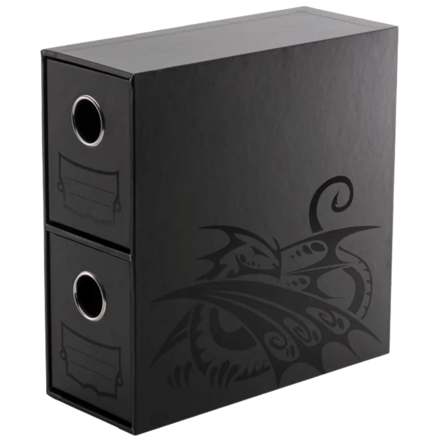 Dragon Shield: Fortress - 2-Card Drawers Vertical - Black - Game Nerdz
