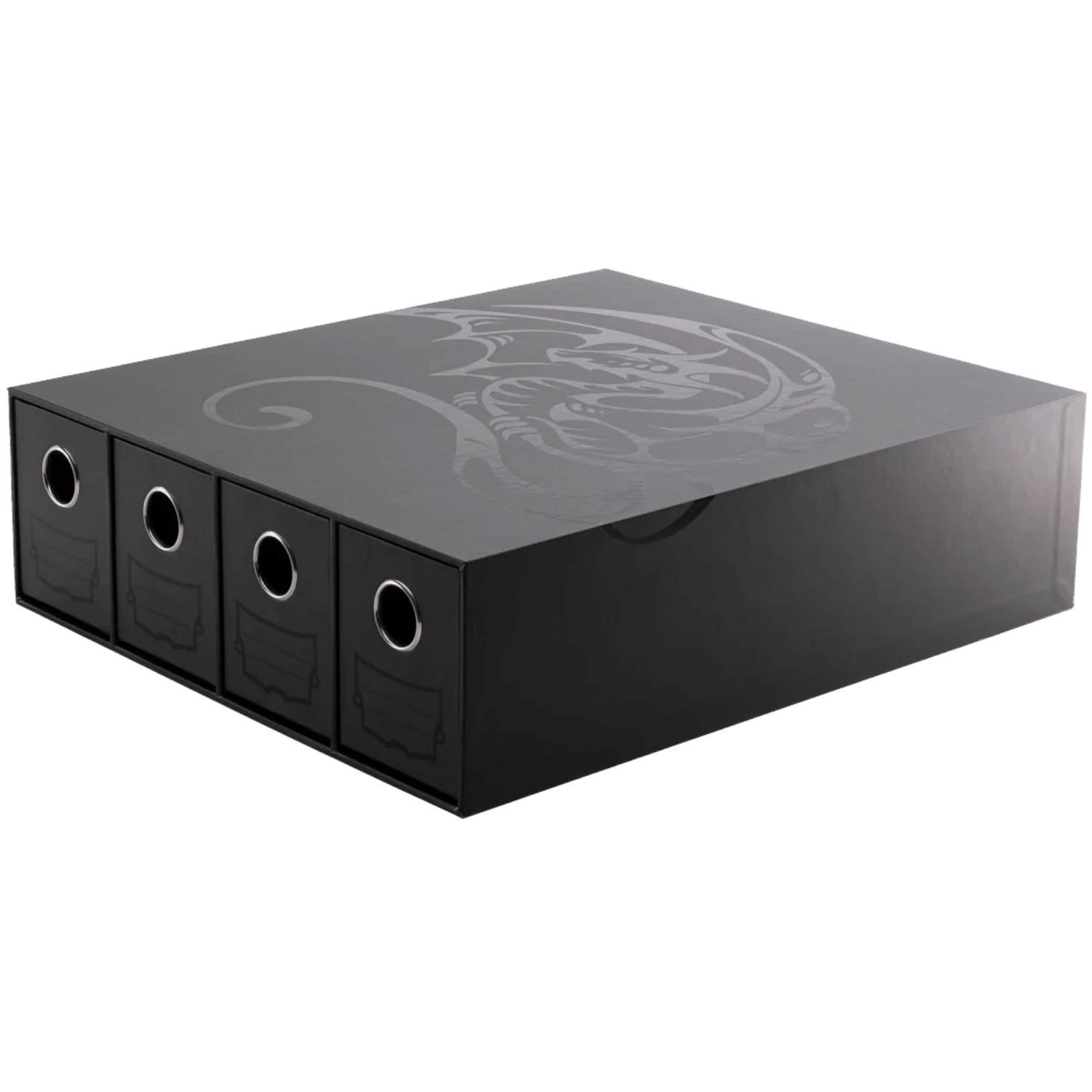 Dragon Shield: Fortress - 4-Card Drawers Horizontal - Black - Game