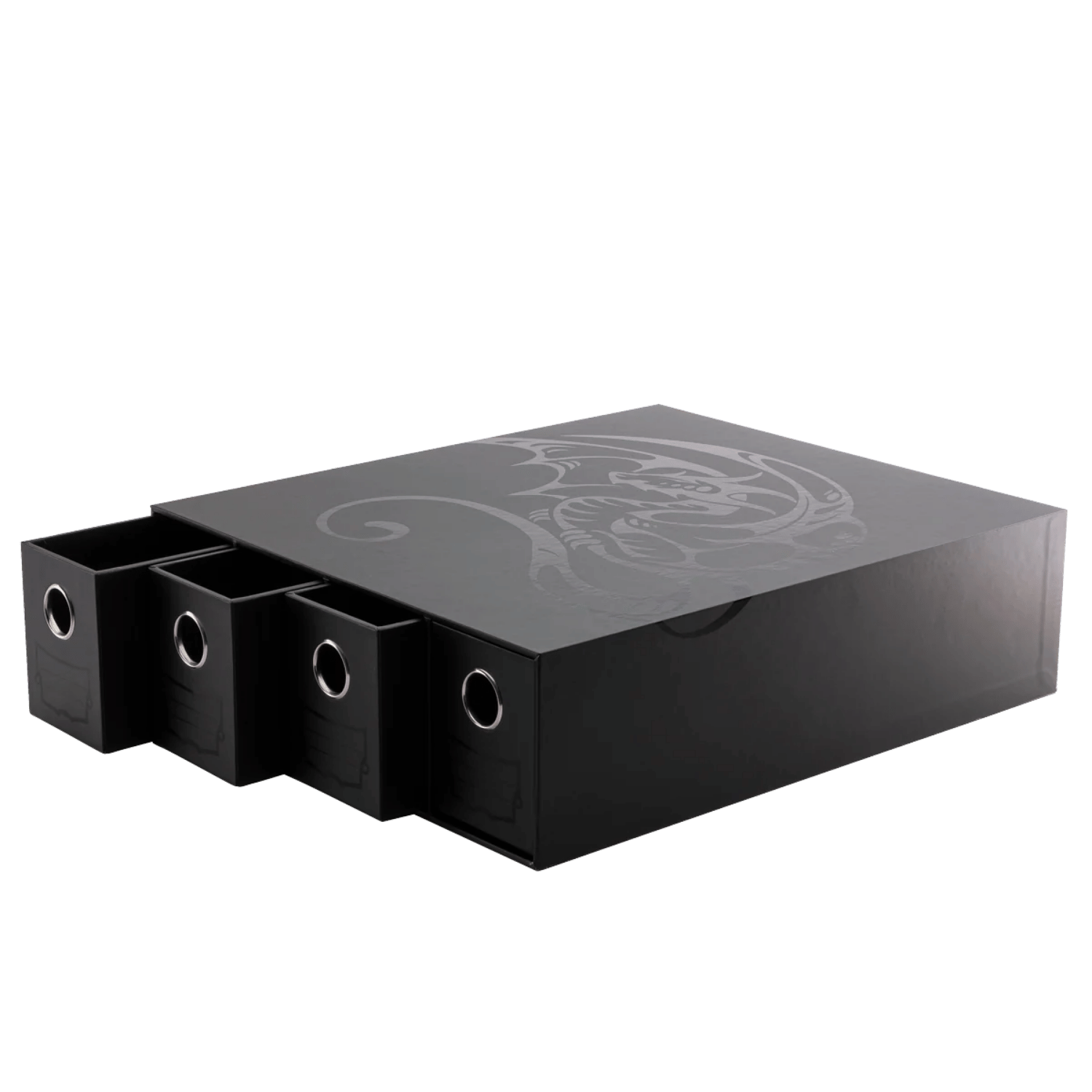 Dragon Shield: Fortress - 4-Card Drawers Horizontal - Black - Game