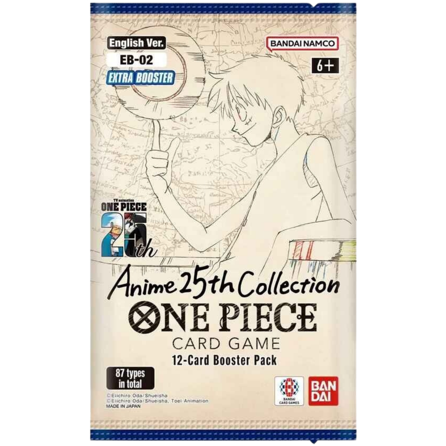 One Piece Extra Booster Anime 25th Collection EBK-02 Korean Booster Box