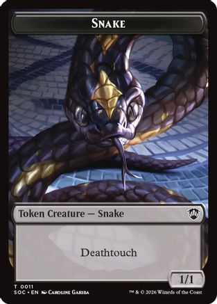 Snake // Zombie Double-Sided Token (SOC-11 // 12) - Commander: Secrets of  Strixhaven - Game Nerdz