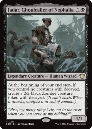 Jadar, Ghoulcaller of Nephalia (SOC-217) - Commander: Secrets of Strixhaven  - Game Nerdz