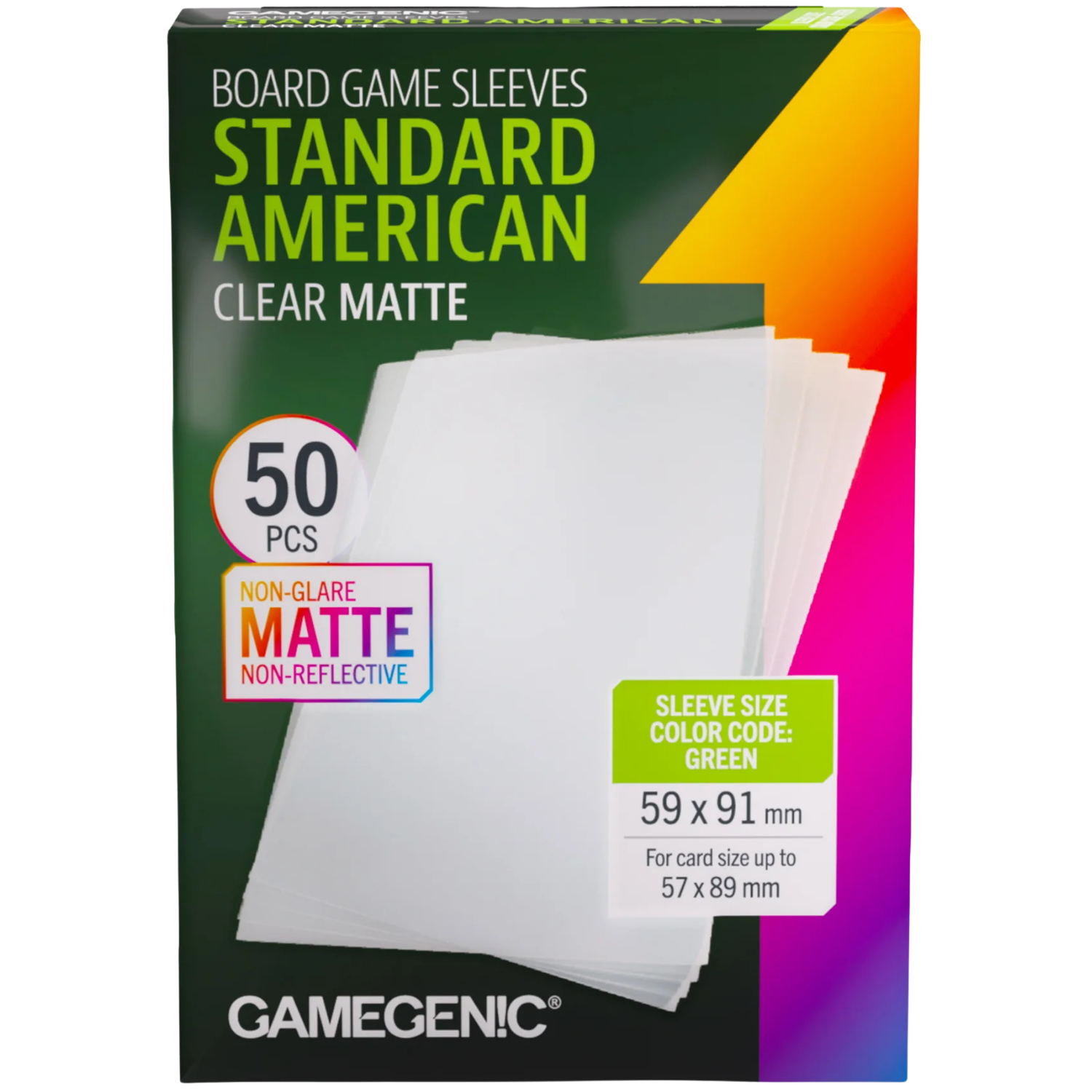Gamegenic Board Game Sleeves: Clear Matte - Standard American Size (50ct  Box) - Game Nerdz