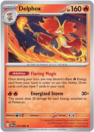 ニャオザネ Delphox 13 - ME04 Chaos Rising Holofoil - Game Nerdz