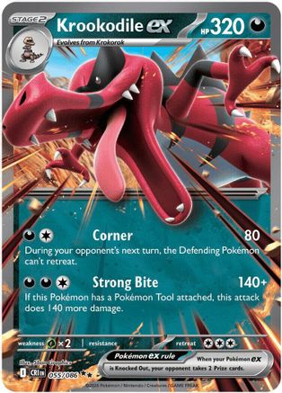 Krookodile ex 55 - ME04 Chaos Rising Holofoil - Game Nerdz