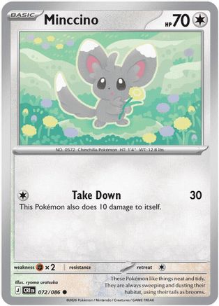 Minccino 72 - ME04 Chaos Rising Reverse Holofoil - Game Nerdz