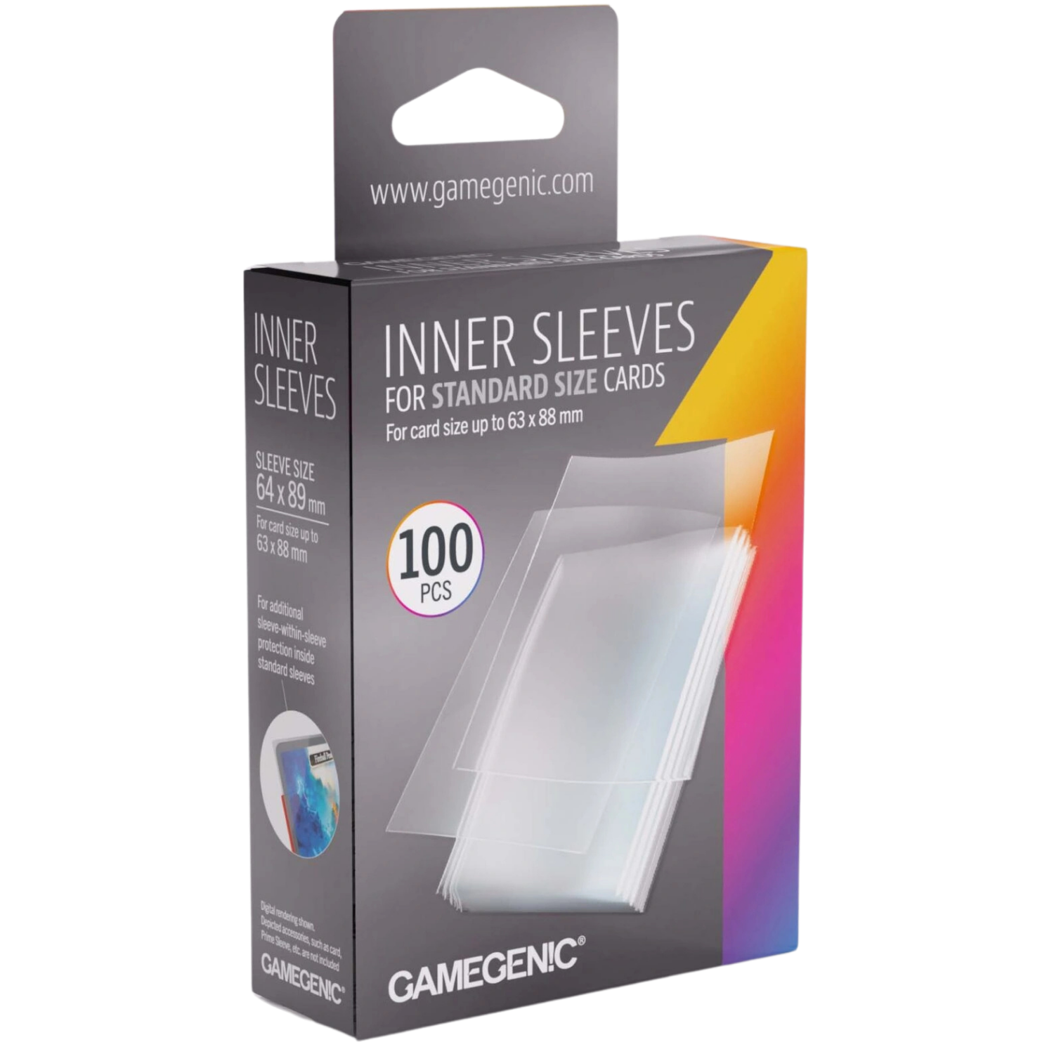 what are inner sleeves for cards Gamegenic Sleeves: Clear Standard Size Inner Sleeves (100ct Box)