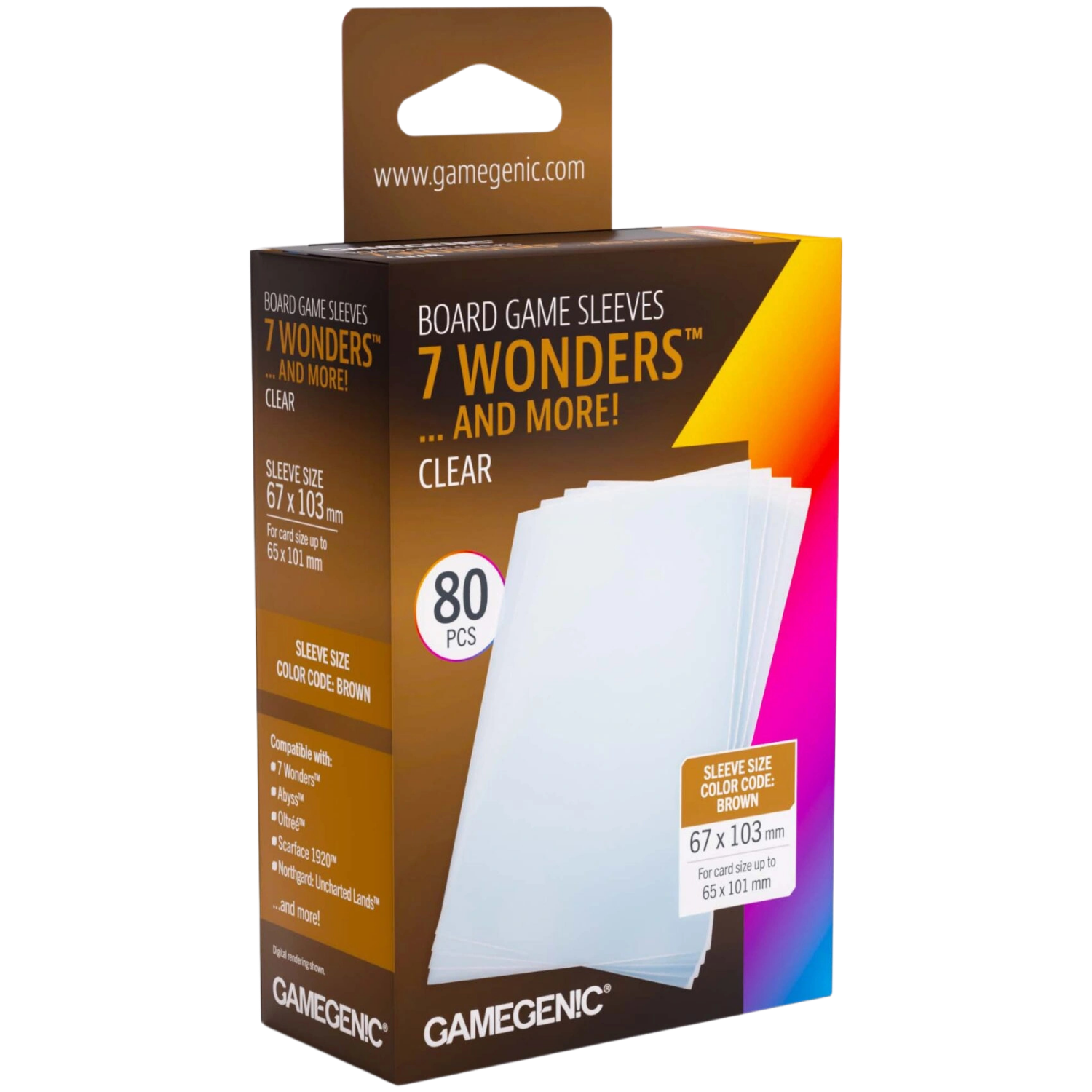7 wonders card sleeves Magnum 7 Wonders Card Sleeves (65x100mm)