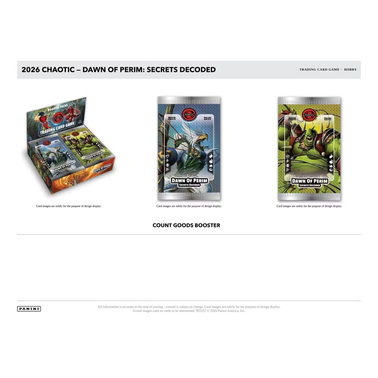Chaotic TCG: Dawn of Perim - Secrets Decoded - Booster Box