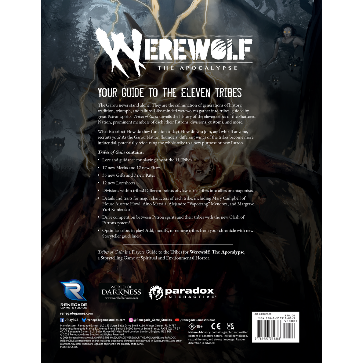 Werewolf: The Apocalypse RPG 5E - Tribes of Gaia (PREORDER) - Game