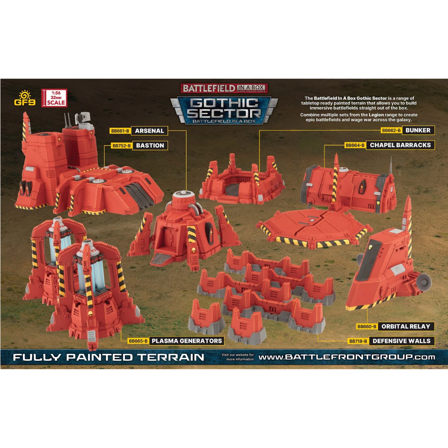 Fab Battlefront Bastionプロモパック Battlefield in a Box: Gothic Sector - Legion Bastion (Red
