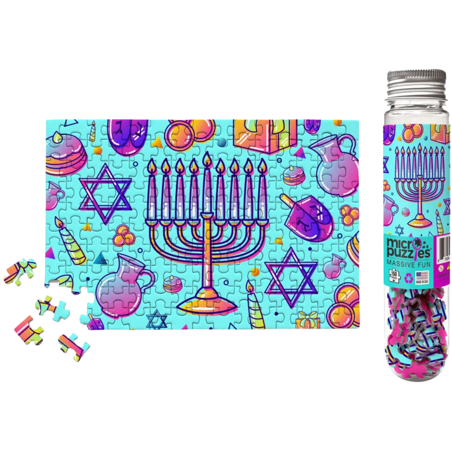 MicroPuzzles: Hanukkah - Festival of Lights (150pcs) - Game Nerdz