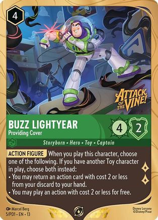 Buzz Lightyear - Providing Cover (5) - Disney Lorcana Promo Cards