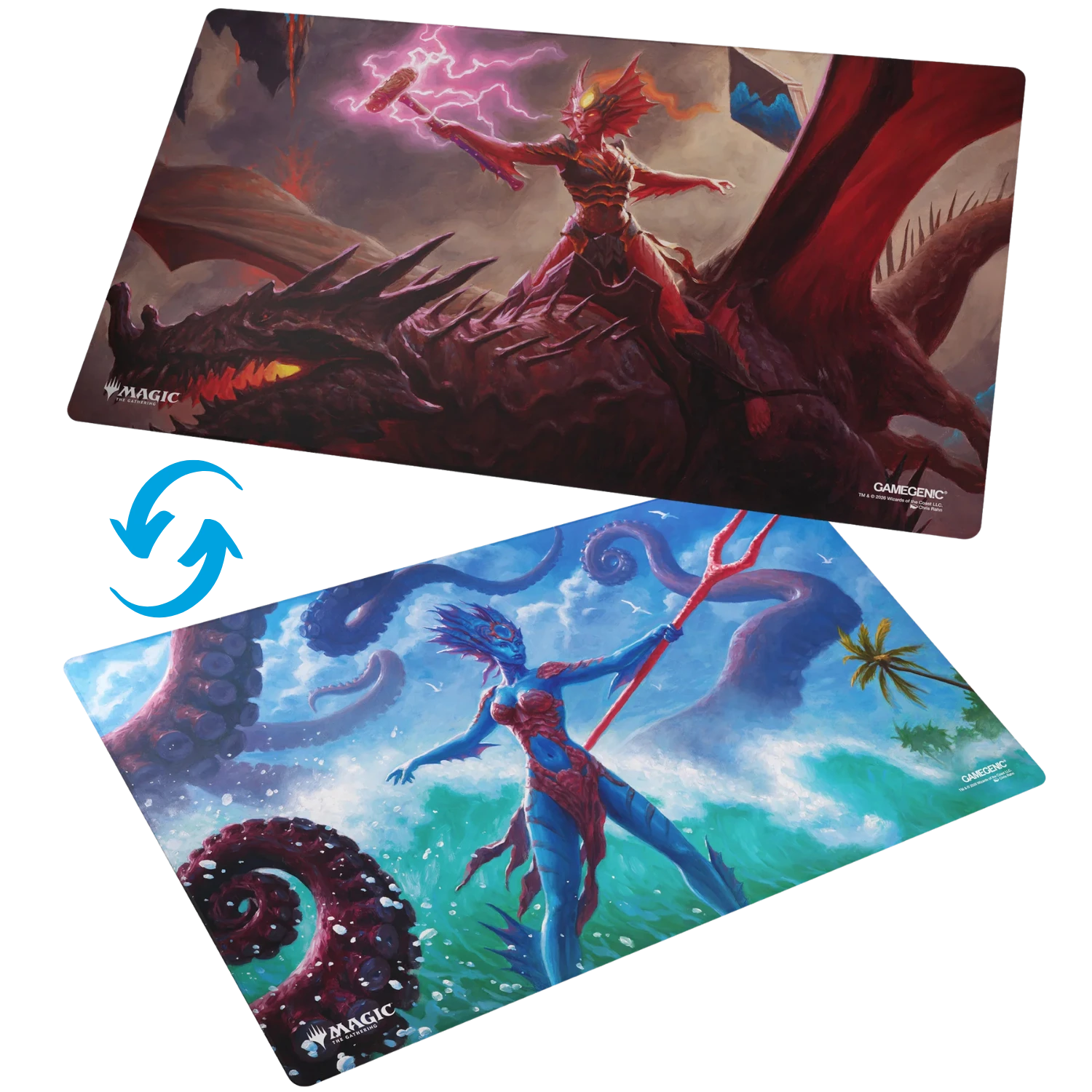 MTG 意志の力 プレイマット Gamegenic: Double-Sided Playmat - MTG Reality Fracture - Kiora of