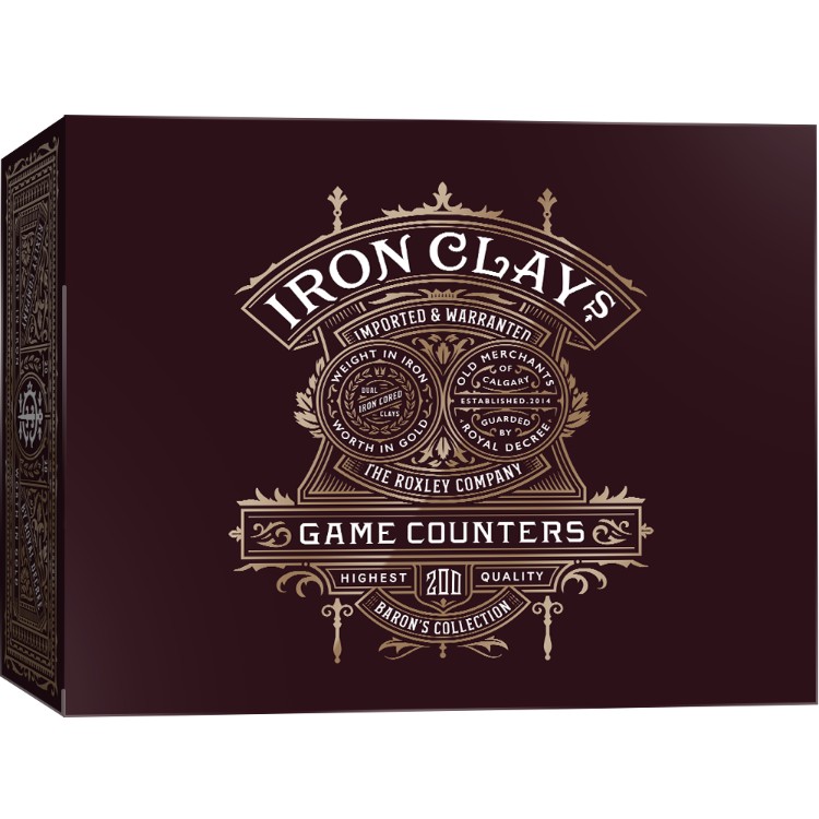 Iron Clays 200 アイアンクレイ200枚 Iron Clays: Game Counters - Printed Box w/ Chips (200