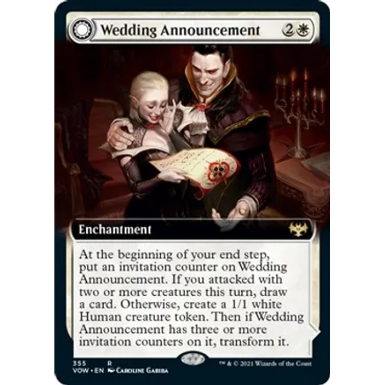 Wedding Announcement / Wedding Festivity: Rare #355 - Innistrad: Crimson Vow  (Extended Art) - Game Nerdz