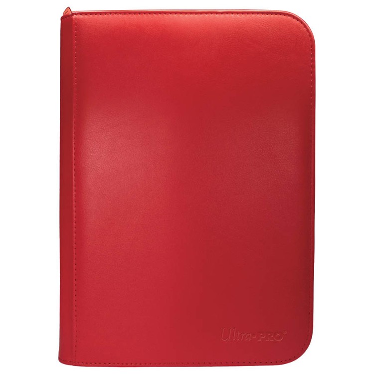 Ultra Pro Binder: Red - Vivid, Zippered (4-Pocket) - Game Nerdz Ultra Pro Binder: Red - Vivid, Zippered (4-Pocket) - Game Nerdz