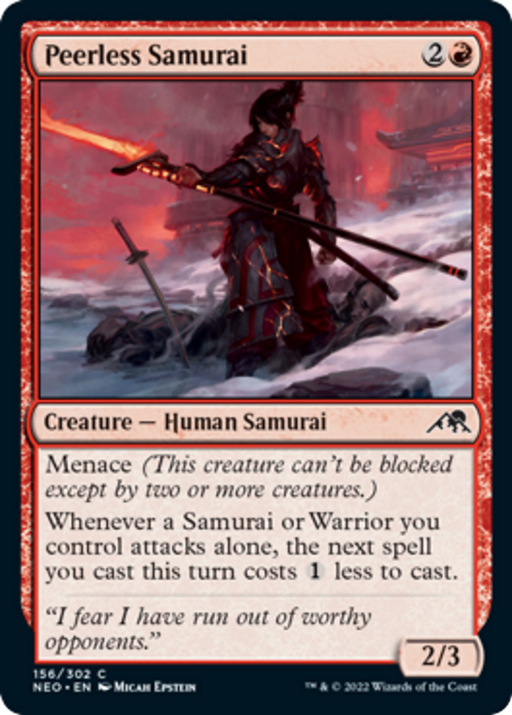 samurai mtg cards Goro-Goro, Disciple of Ryusei (Showcase Samurai) [Kamigawa: Neon Dynasty] create a 1/1 colorless Hero creature token Samurai // Human Monk Double-Sided