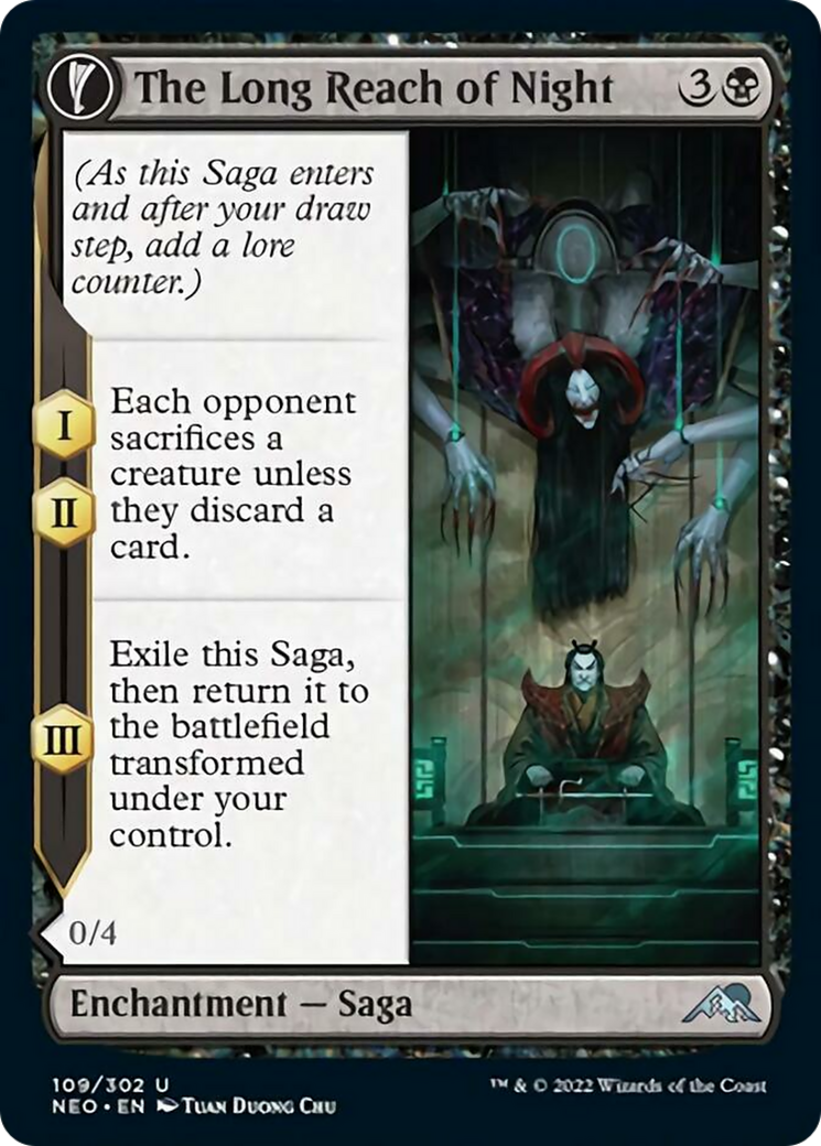 baseball card sleeve pages Kamigawa Neon Dynasty Satoru Umezawa Standard Deck Protector Sleeves  (100ct) for Magic: The Gathering main image 1