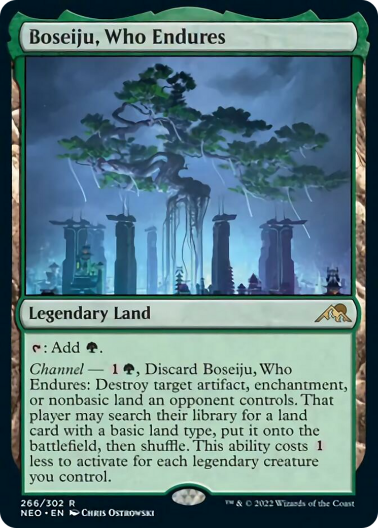 耐え抜くもの、母聖樹 Boseiju, Who Endures mtg foil Boseiju, Who Endures (NEO-266) - Kamigawa: Neon Dynasty Foil