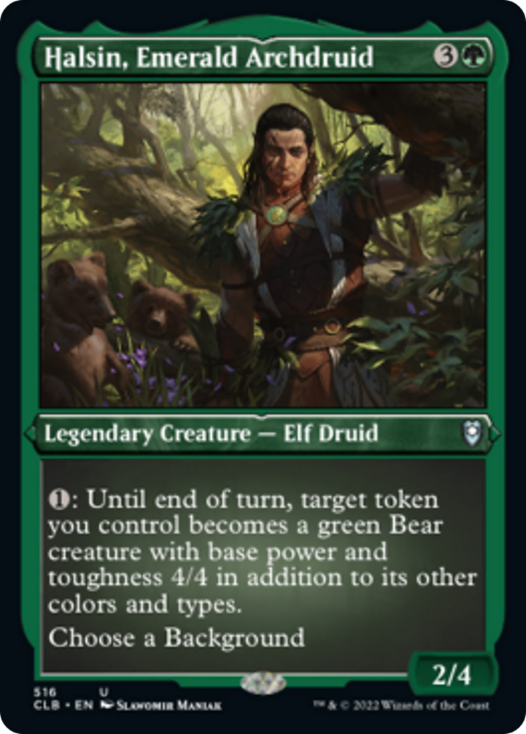 Halsin, Emerald Archdruid (CLB-516) - Commander Legends: Battle for  Baldur's Gate Etched Foil - Game Nerdz