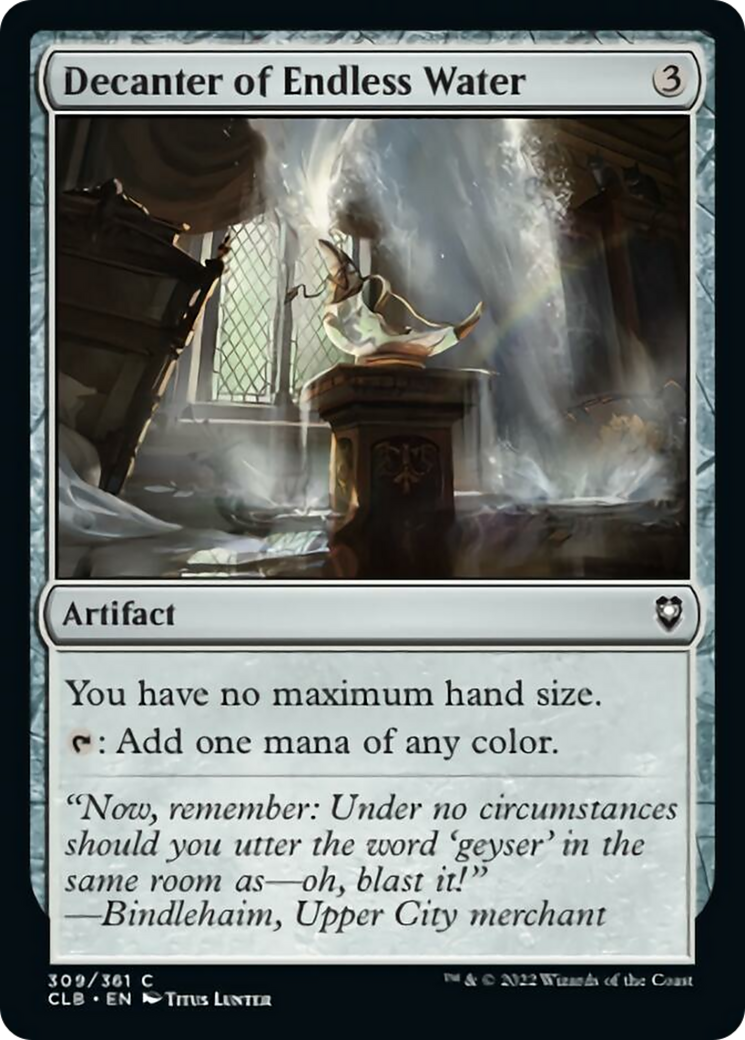 Decanter of Endless Water (CLB-309) - Commander Legends: Battle for  Baldur's Gate Foil - Game Nerdz