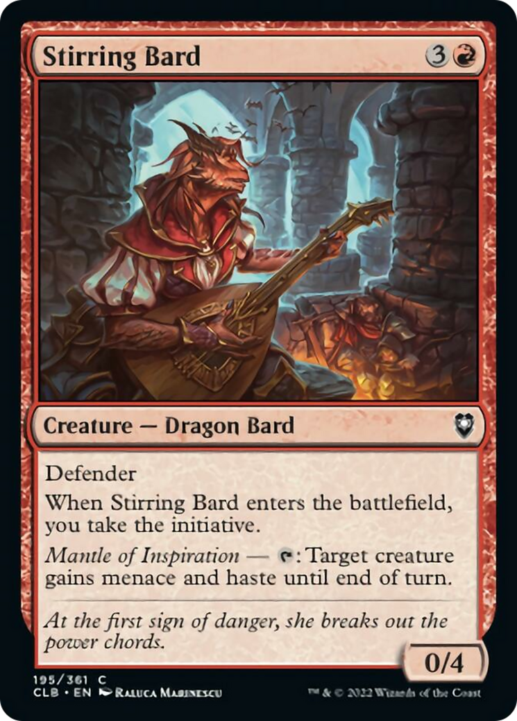 Stirring Bard (CLB-195) - Commander Legends: Battle for Baldur's Gate Foil - Game Nerdz Stirring Bard (CLB-195) - Commander Legends: Battle for Baldur's Gate Foil - Game Nerdz