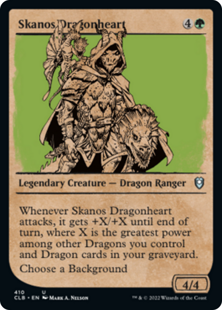 Skanos Dragonheart (CLB-410) - Commander Legends: Battle for Baldur's Gate:  (Showcase) Foil - Game Nerdz