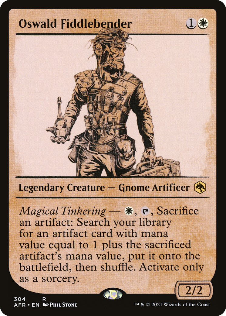 afr mtg card list Magic: The Gathering Adventures in the Forgotten Realms Set Booster Box Oswald Fiddlebender (AFR-304) - Adventures