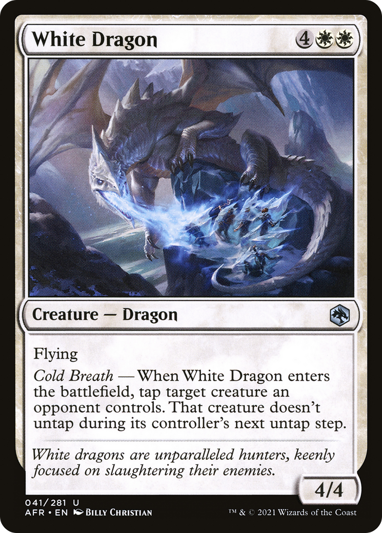 White Dragon (AFR-041) - Adventures in the Forgotten Realms Foil - Game  Nerdz