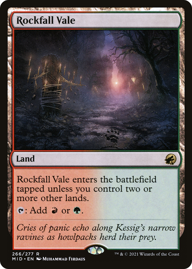 Rockfall Vale (MID-266) - Innistrad: Midnight Hunt - Game Nerdz Rockfall Vale (MID-266) - Innistrad: Midnight Hunt - Game Nerdz