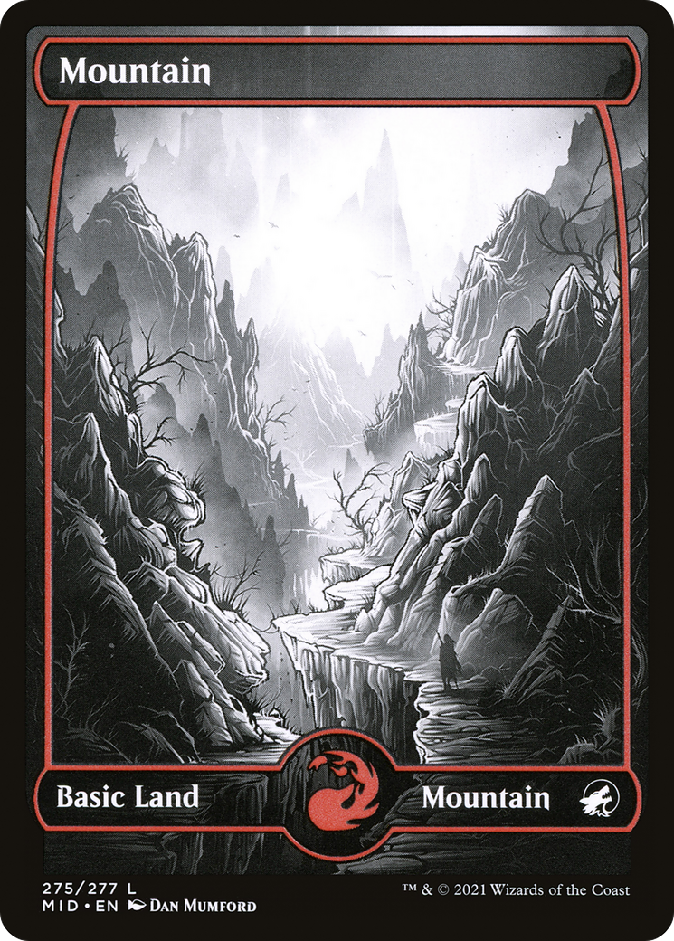 Mountain (MID-275) - Innistrad: Midnight Hunt: (Full Art, Showcase
