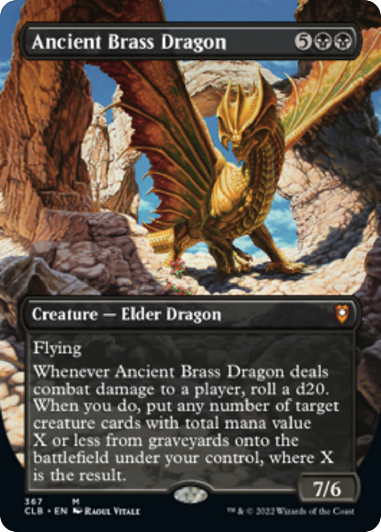 baldur's gate card list mtg Magic: The Gathering Commander Legends: Battle for Set Booster Box 5/4 Illustrated by Billy Christian. Ancient Brass Dragon (CLB-367) -