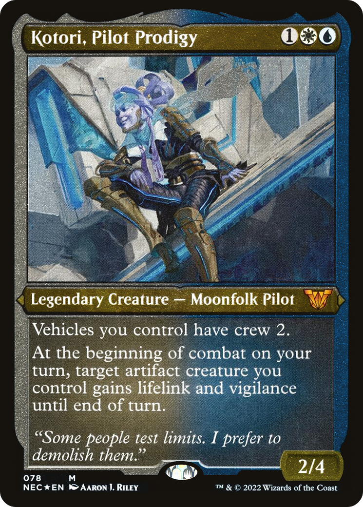 Kotori, Pilot Prodigy (NEC-078) - Neon Dynasty Commander Etched