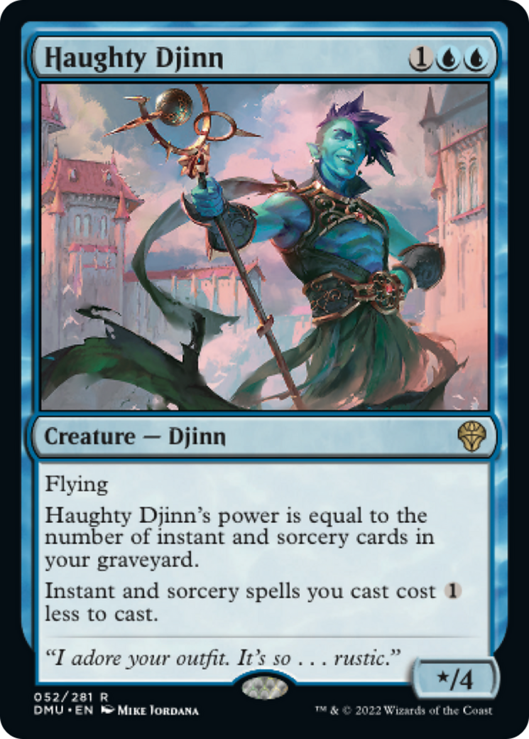 Haughty Djinn - Dominaria United MTG Card - Blue Creature, Rare Haughty Djinn - Dominaria United MTG Card - Blue Creature, Rare