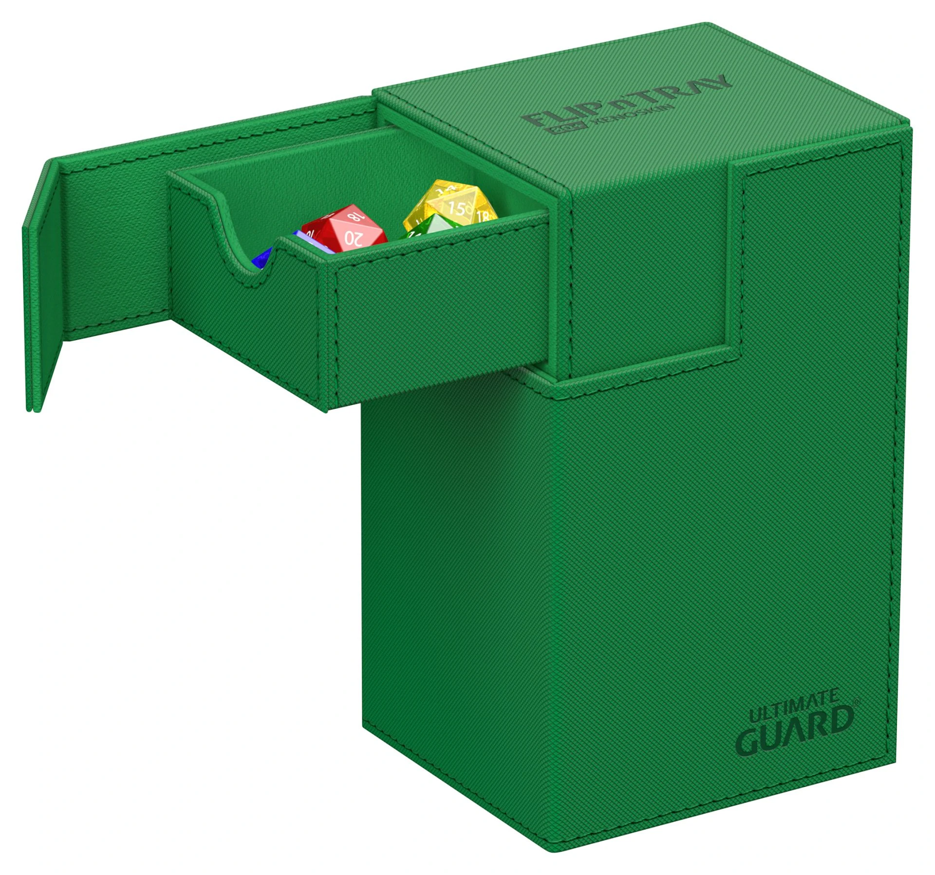 Ultimate Guard: Monocolor Green - Flip'n'Tray XenoSkin Deck Case