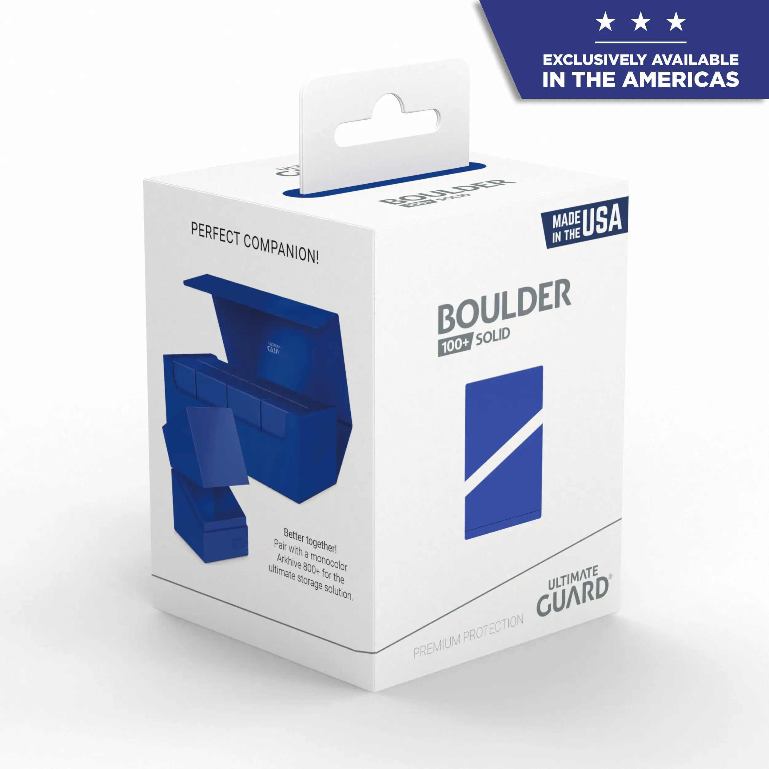 ULTIMATEGUARD Boulder 80+ 100＋５個セット Ultimate Guard Deck Box: Solid Blue - Boulder 100+ - Game Nerdz