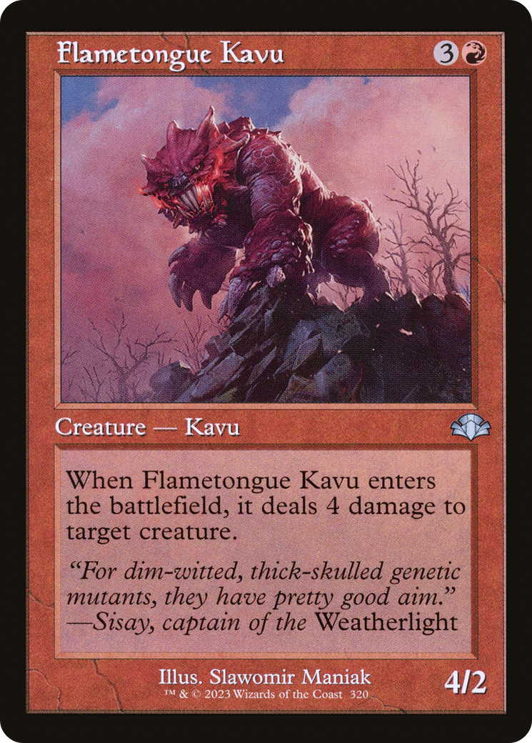 kavu cards mtg Flametongue (Brian Kibler) [World Championship Decks 2002] Your deck of cards represents all the weapons in your arsenal MtG Dominaria Remastered Uncommon FOIL