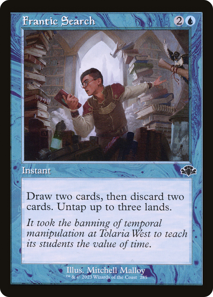 mtg cards like frantic search Frantic Search (Retro Frame) (DMR-285) - Dominaria Remastered Foil
