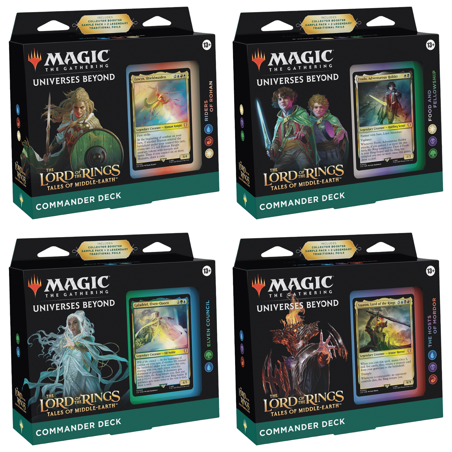 Riders Of Rohan Commander Magic The Gathering Lord Of The Rings Commander  Deck + Collector Booster Sample - Riders Of Rohan Tales Of Middle-earth  Commander Deck
