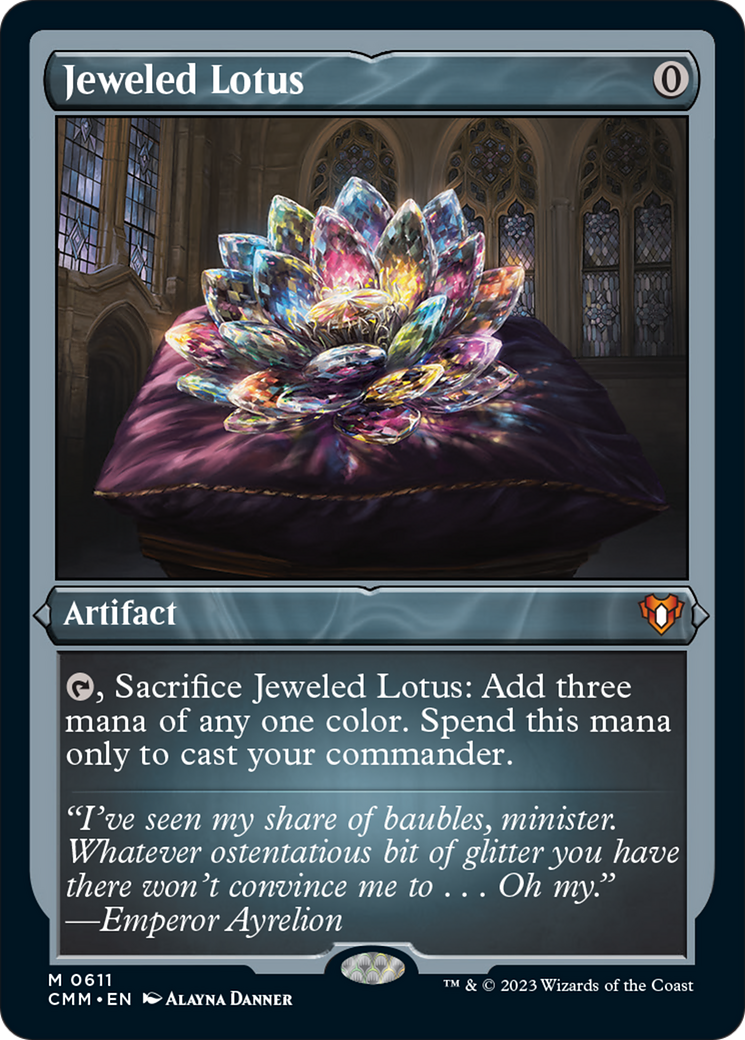 Jeweled Lotus (CMM-611) - Commander Masters Etched Foil - Game Nerdz