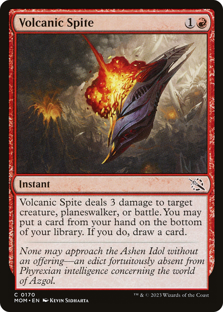 MTG Volcanic  3ED 3枚目 Volcanic Spite (MOM-170) - March of the Machine Foil - Game Nerdz