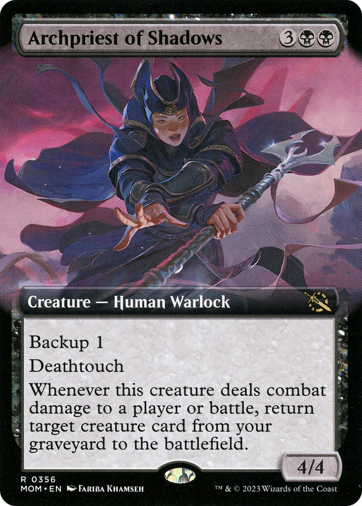 mtg mom art cards Magic TCG The Gathering Secret Lair: All Natural Totally Refreshing Mothers Day 2021 : Toys & Games Put those cards onto the battlefield under your control Archpriest of Shadows (extended art)