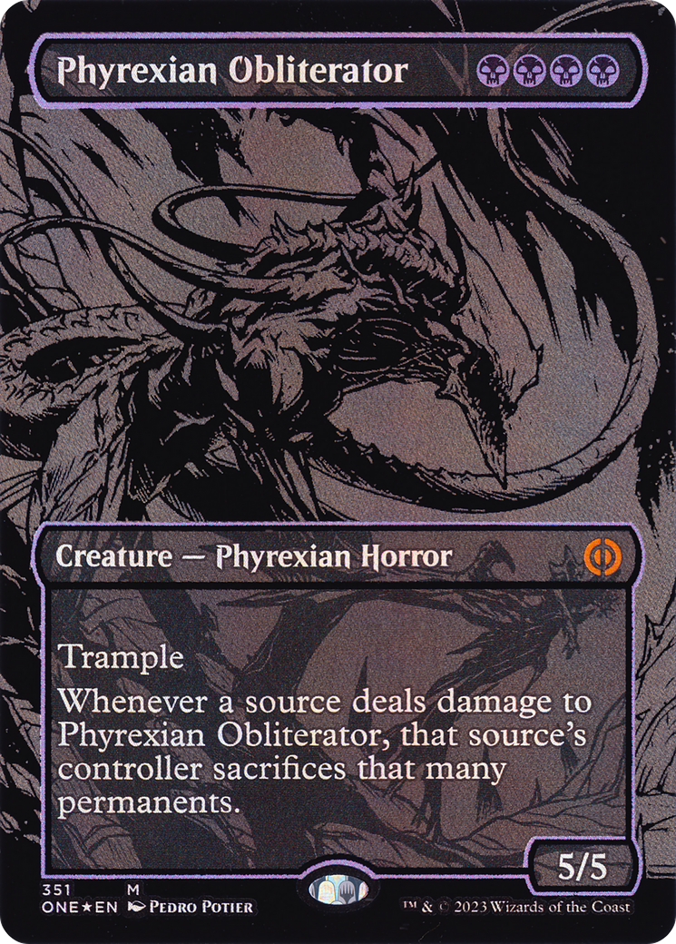 Phyrexian Obliterator (ONE-351) - Phyrexia: All Will Be One (Borderless)  Foil - Game Nerdz