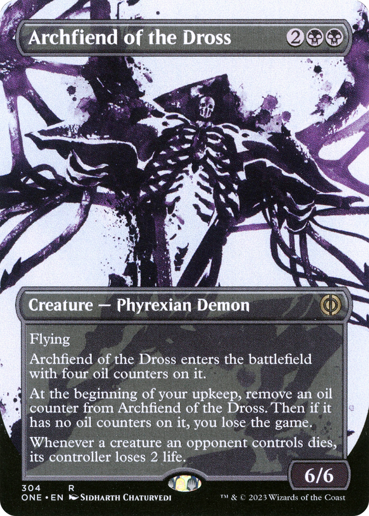 Archfiend of the Dross (ONE-304) - Phyrexia: All Will Be One: (Showcase) (Borderless) - Game Nerdz Archfiend of the Dross (ONE-304) - Phyrexia: All Will Be One: (Showcase) (Borderless) - Game Nerdz